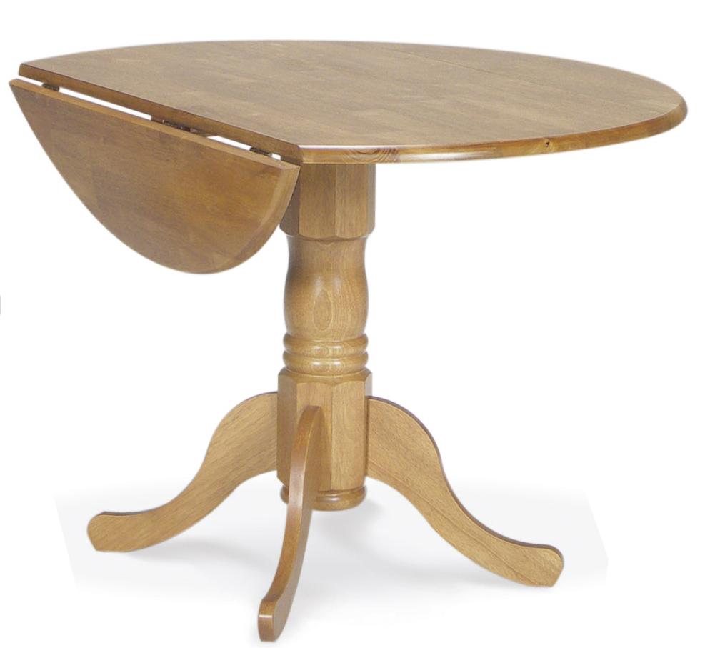 John Thomas Dining Essentials 42" Round Drop Leaf Pedestal Table